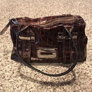 GUESS brown faux leather purse